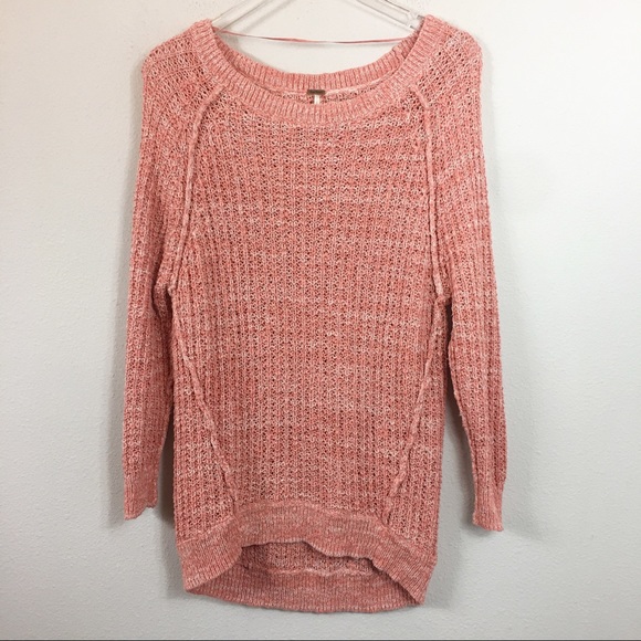 Free People | Star Dune Long Marled Coral Sweater - Picture 2 of 6